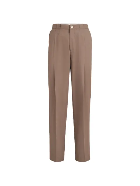 Brunello Cucinelli cotton crêpe batavia trousers with pleat