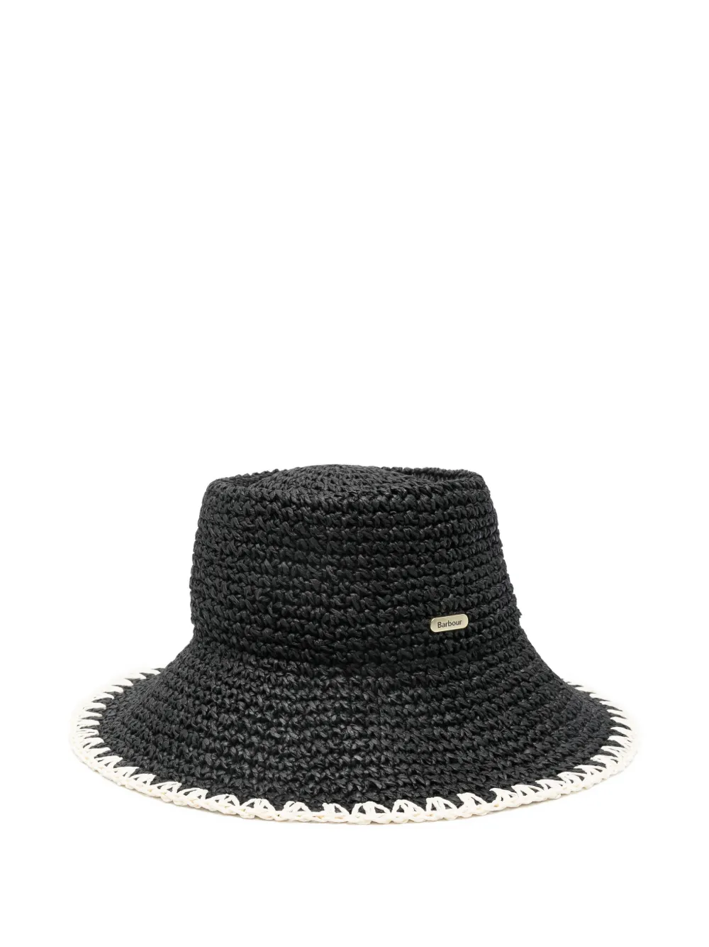 Barbour Camille contrasting-trim fedora hat - Nero