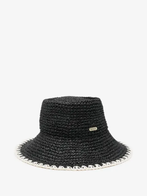 Barbour Camille contrasting-trim fedora hat