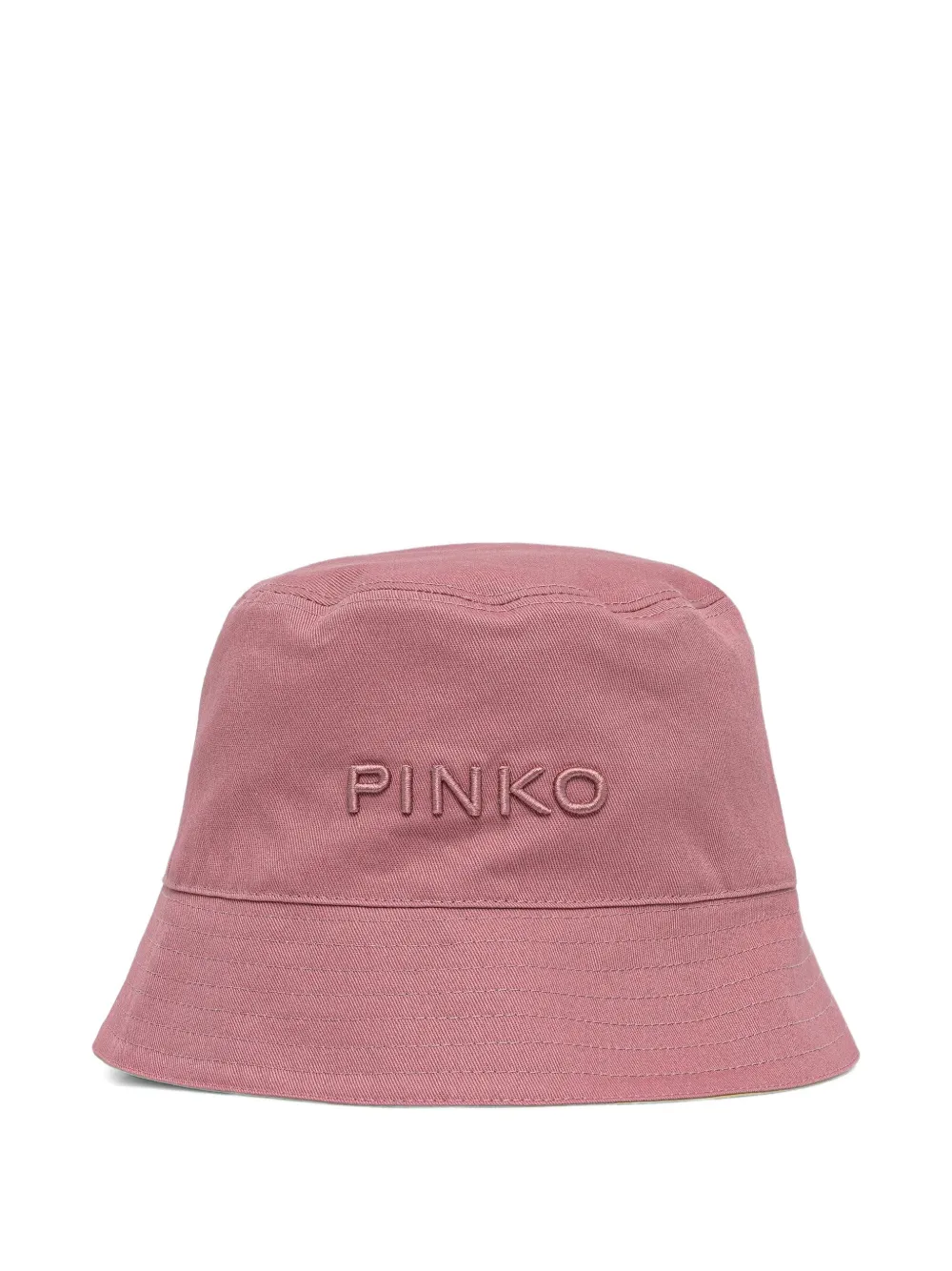 PINKO embroidered-logo bucket hat - Rosa