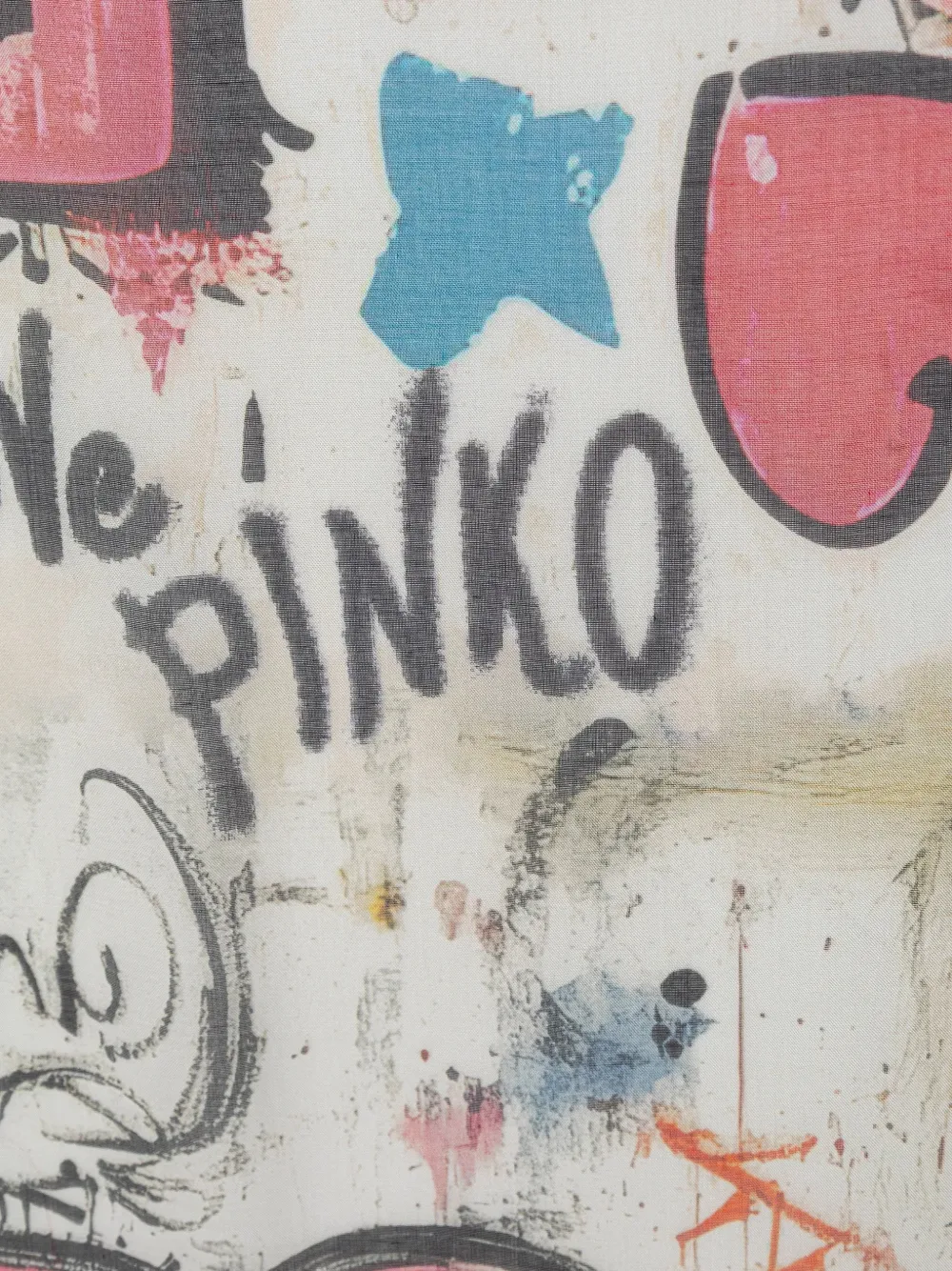PINKO Sjaal met logoprint Beige