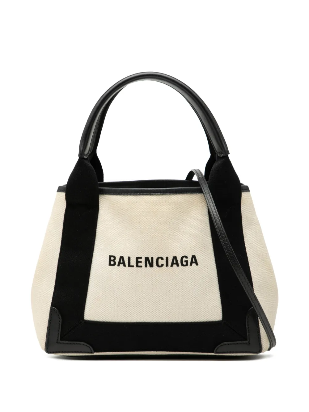 Balenciaga Pre-Owned Borsa a tracolla Navy Cabas XS in tela 2018-2026 - Nero