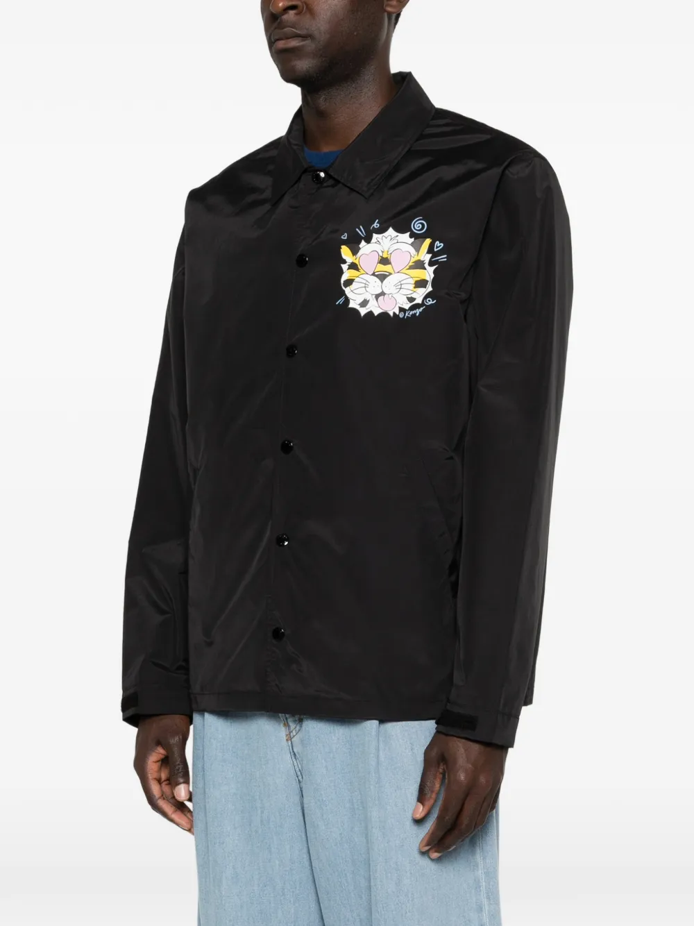 Kenzo Shirtjack met knopen Zwart