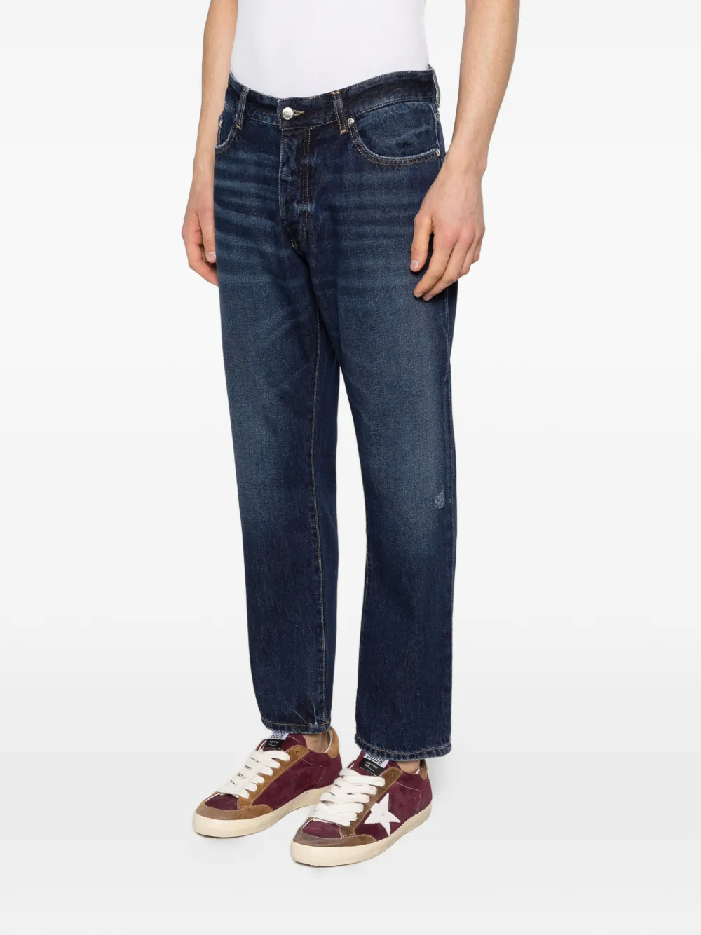  Icon Denim Josh Loose-fit Cropped Jeans - Blue 