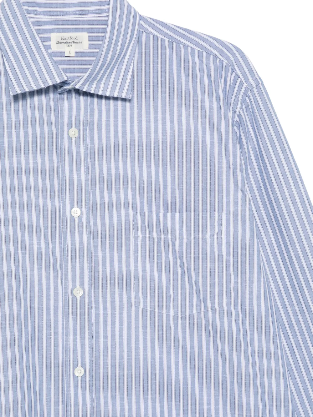  Hartford Paul Striped Shirt - Blue 