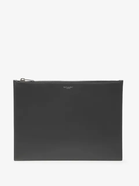 Saint Laurent Pre-Owned 2020 Leather Zip clutch bag