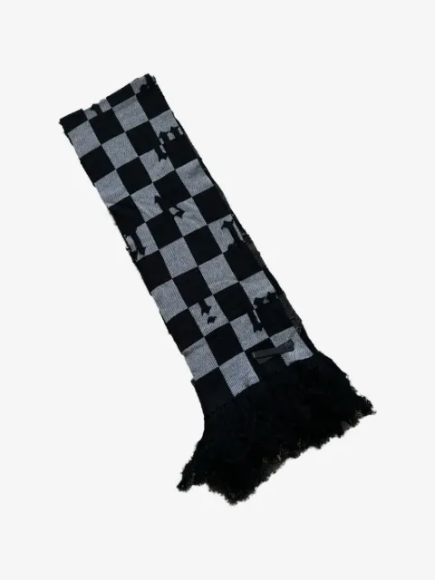 AMIRI check-pattern fringed scarf