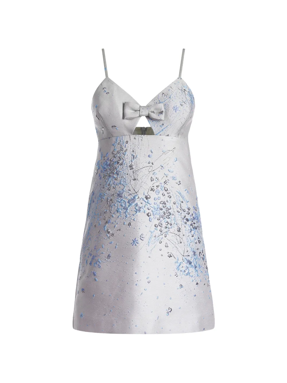 Mia Peculiar bow-embellishment mini dress - Grigio