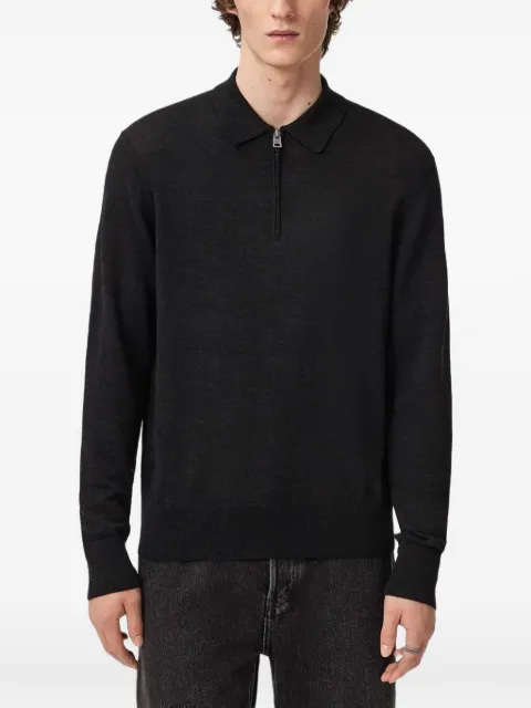 AllSaints Albany zip-up polo shirt