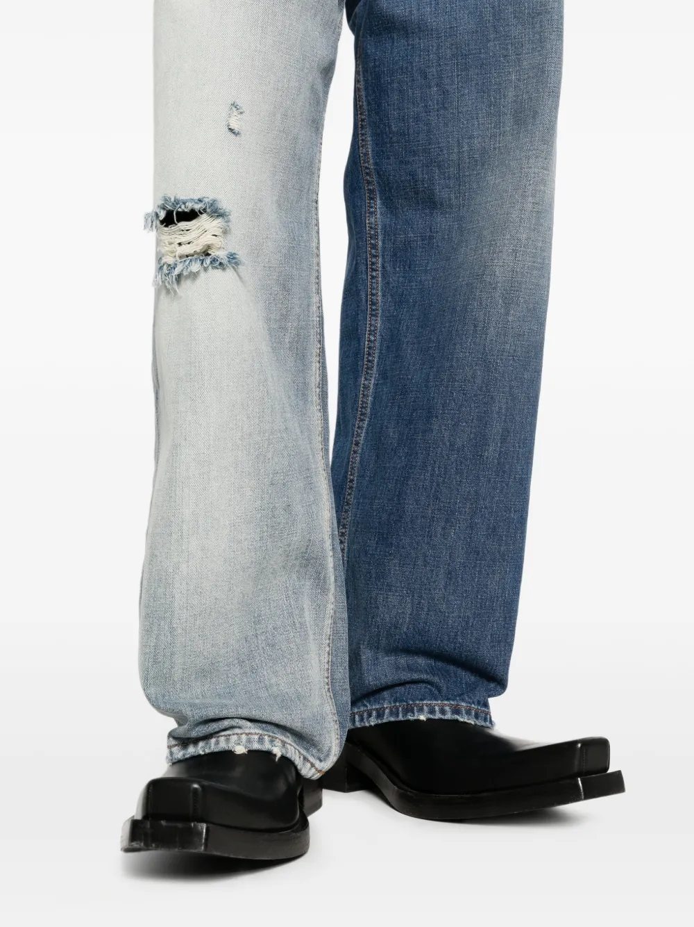 VETEMENTS gerafelde jeans Blauw