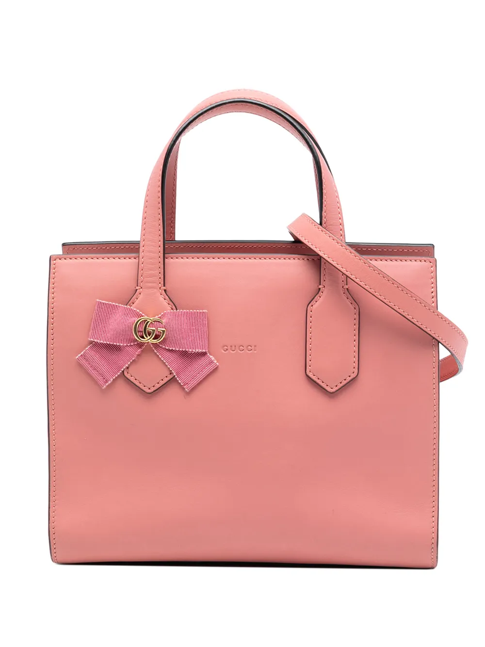 Gucci Pre-Owned 2016-2025 Leather GG Ribbon satchel - Rosa