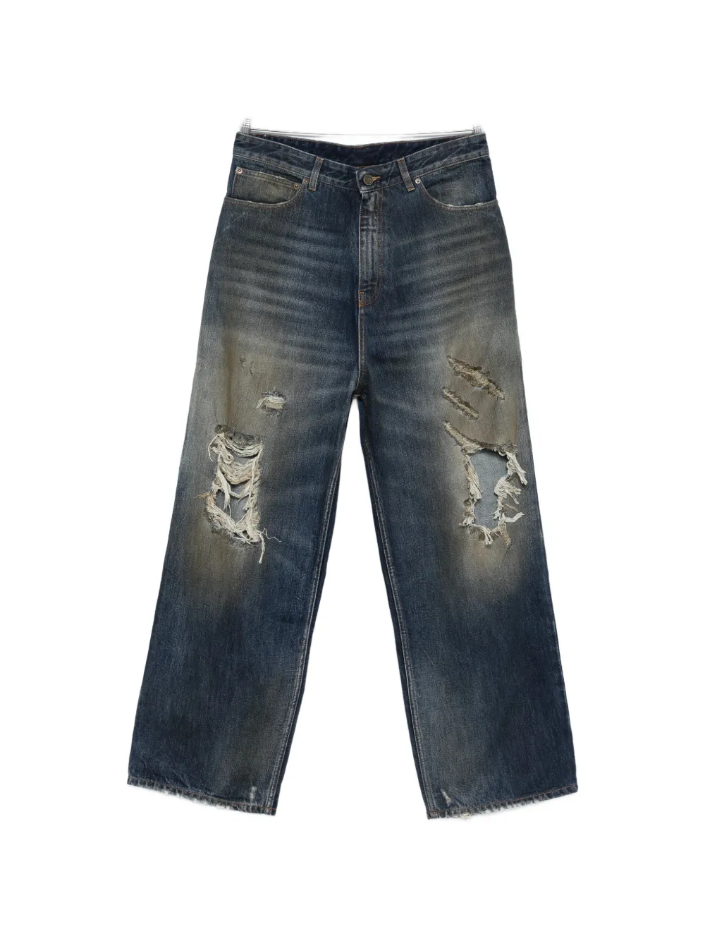 VETEMENTS distressed ripped jeans - Blu