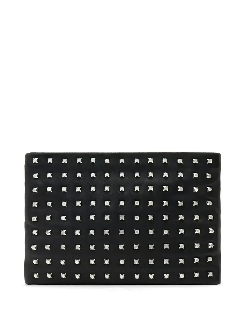 AllSaints Bettina studded zip clutch bag - Nero