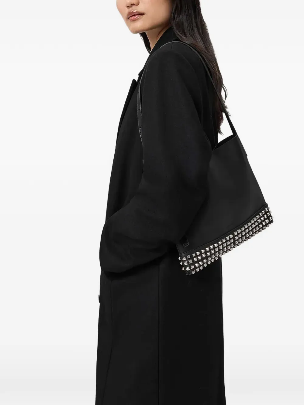  Allsaints Asha Studded Shoulder Bag - Black 