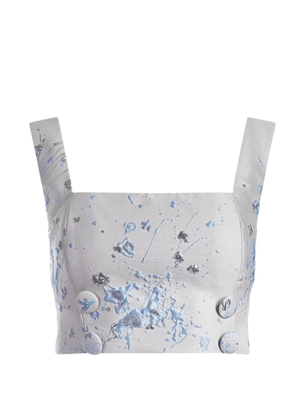 Mia Peculiar button-embellishment top - Grigio