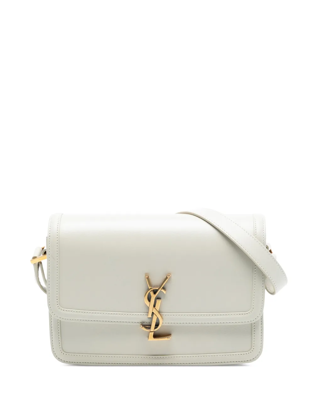 Saint Laurent Pre-Owned 2022 Medium Smooth Calfskin Solferino Satchel In Box crossbody bag - Bianco