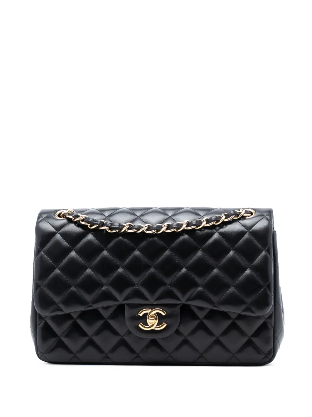 CHANEL Pre-Owned 2011 Jumbo Classic Lambskin Double Flap shoulder bag - Nero