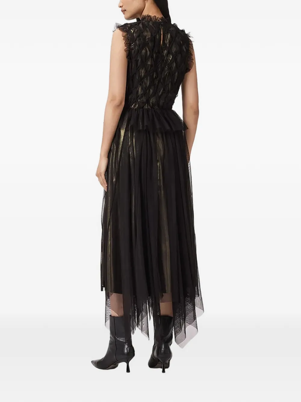jumpsuit bridesmaid dresses Sage Green Chiffon Dress Floor-Length Size:48X32 kathrine dress with layered ruffles adding June Bridals Plunging V-neck