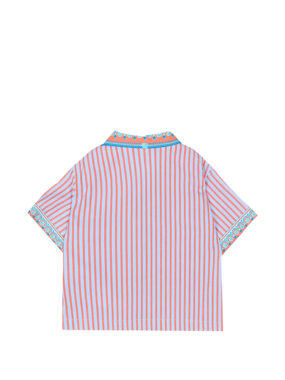  Versace Kids Camisa Estampada A Rayas - Azul 