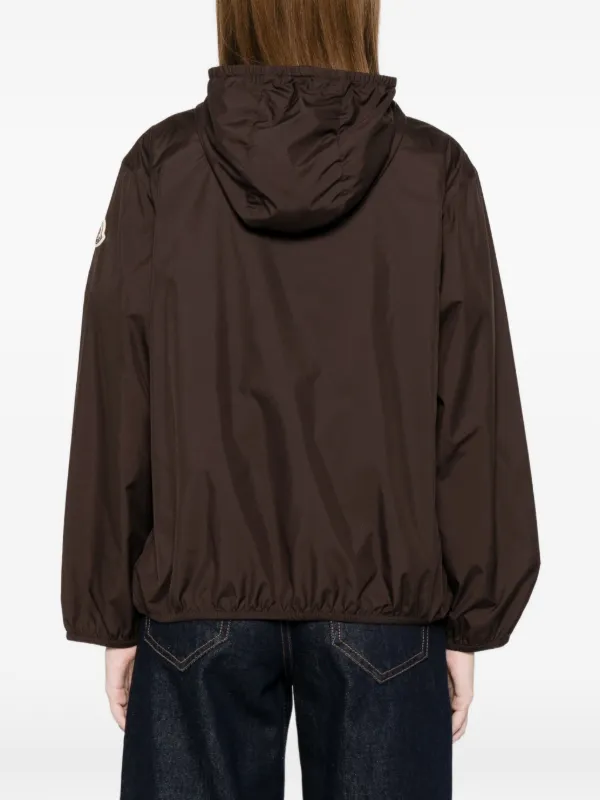 Moncler Hooded Bomber Jacket | Brown | FARFETCH CA