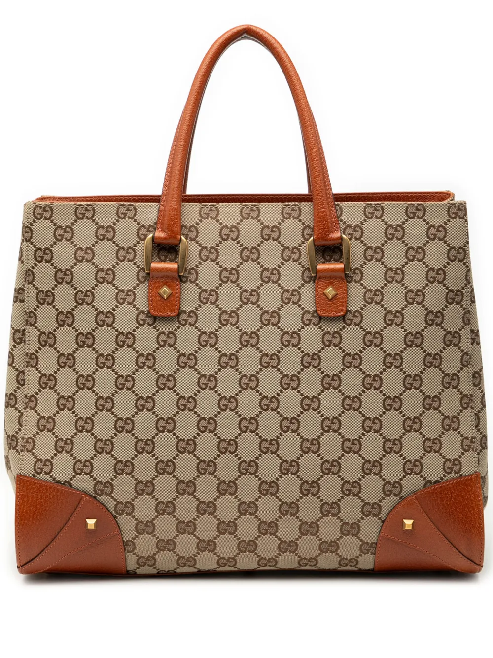 Gucci Pre-Owned Borsa a mano Nailhead in tela GG 2000-2015 - Marrone