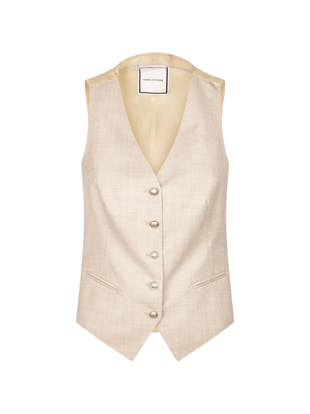 Tagliatore button-up waistcoat - Nude