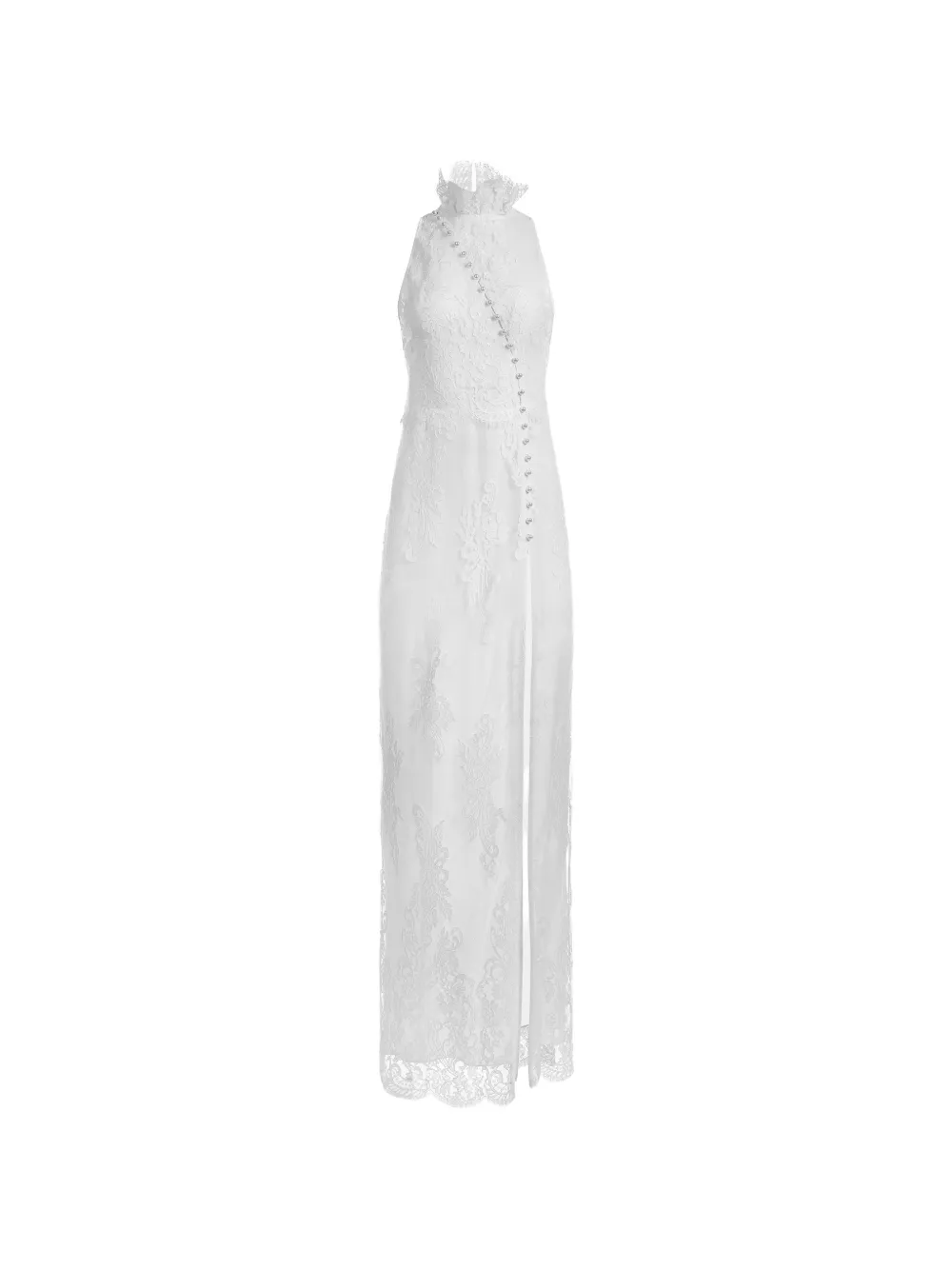 Mia Peculiar floral-lace pearl gown - Bianco