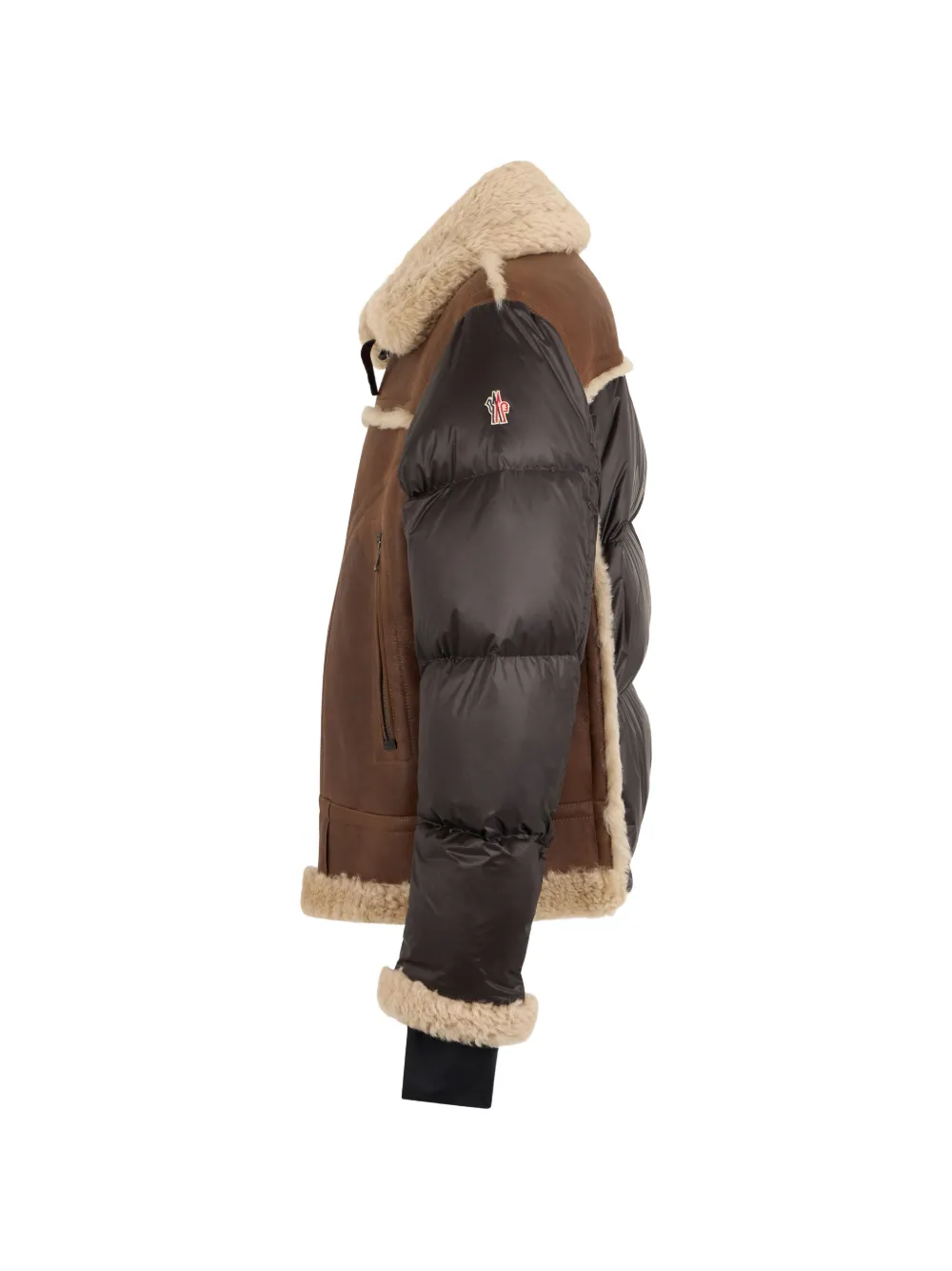  Moncler Grenoble Shearling Jacket - Brown 