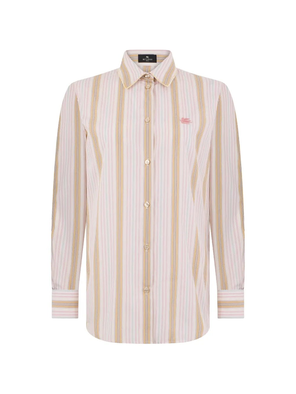 ETRO striped-pattern buttoned shirt - Toni neutri