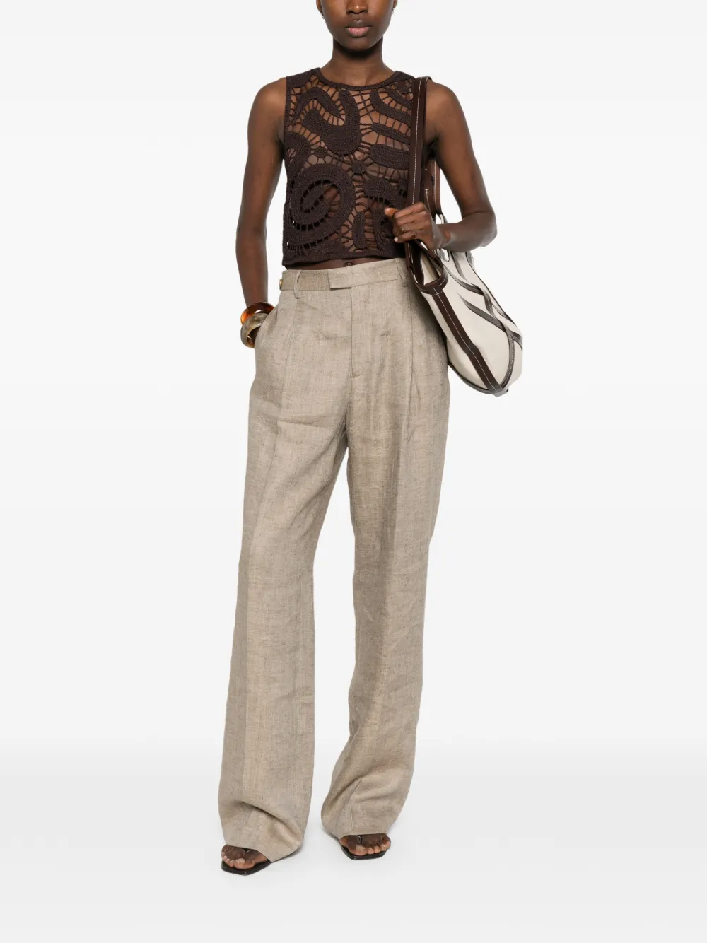  Berwich Pleated-front Trousers - Neutrals 