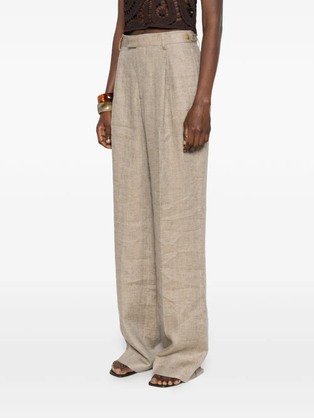  Berwich Pleated-front Trousers - Neutrals 