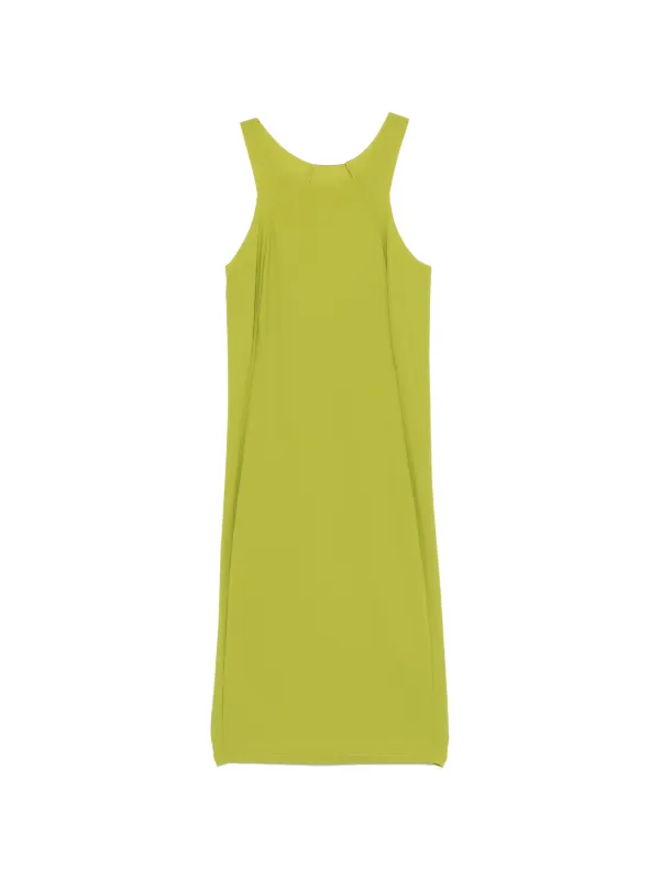 green racer back dress Acadia Merino Wool Racerback Dress