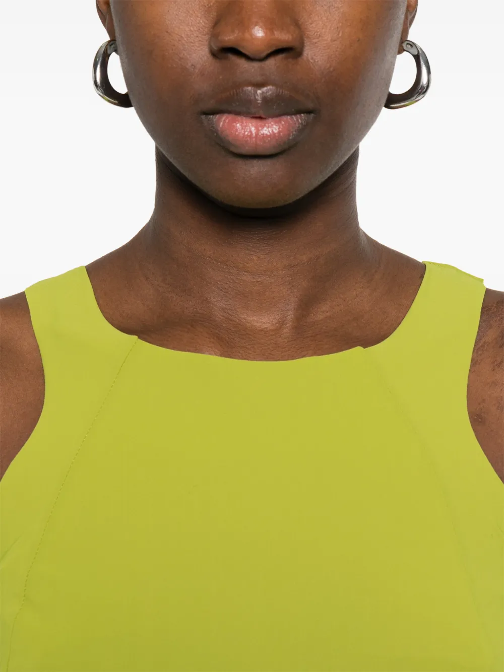 Patrizia Pepe Mouwloze jurk met racerback Groen