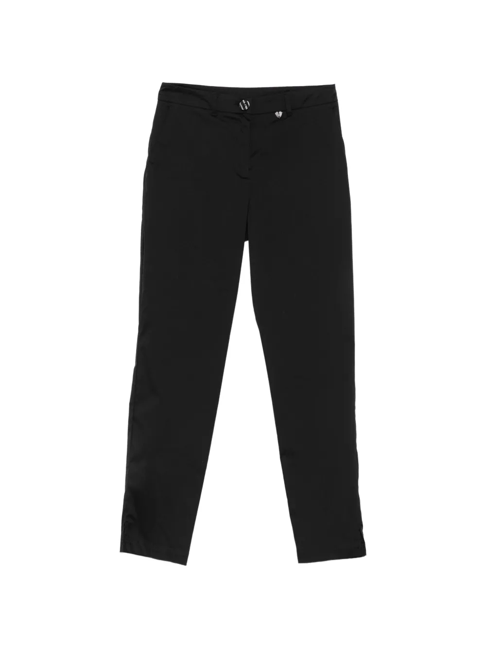MY TWIN heart-plaque slim-fit trousers - Viola
