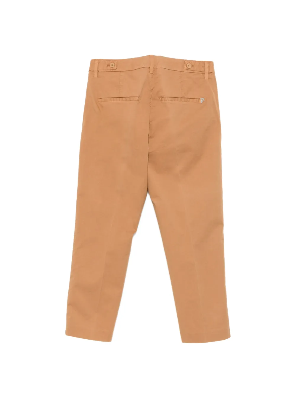 DONDUP Ariel katoenen broek met logoplakkaat Bruin