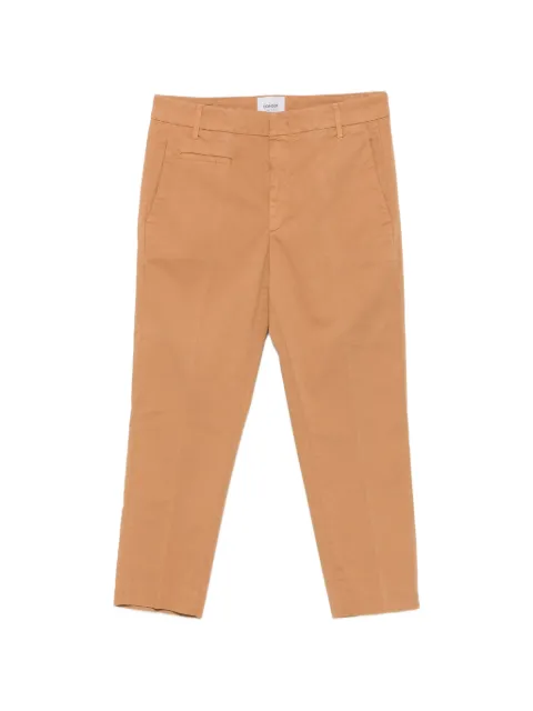 DONDUP Ariel logo-plaque cotton trousers
