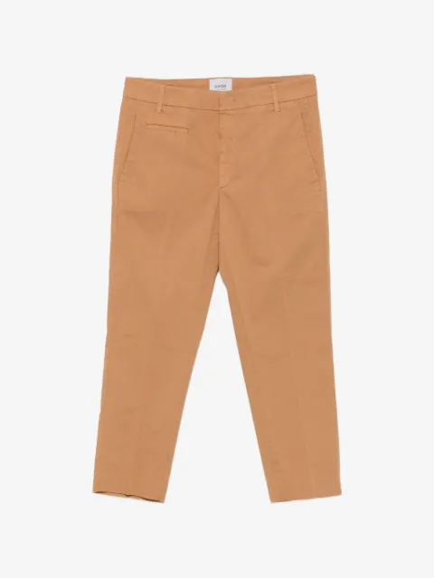 DONDUP Ariel logo-plaque cotton trousers