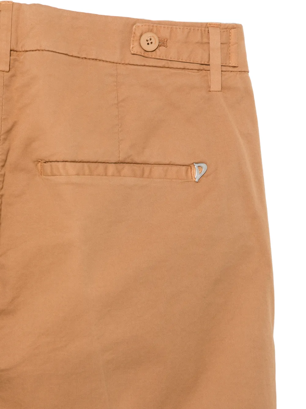 DONDUP Ariel katoenen broek met logoplakkaat Bruin