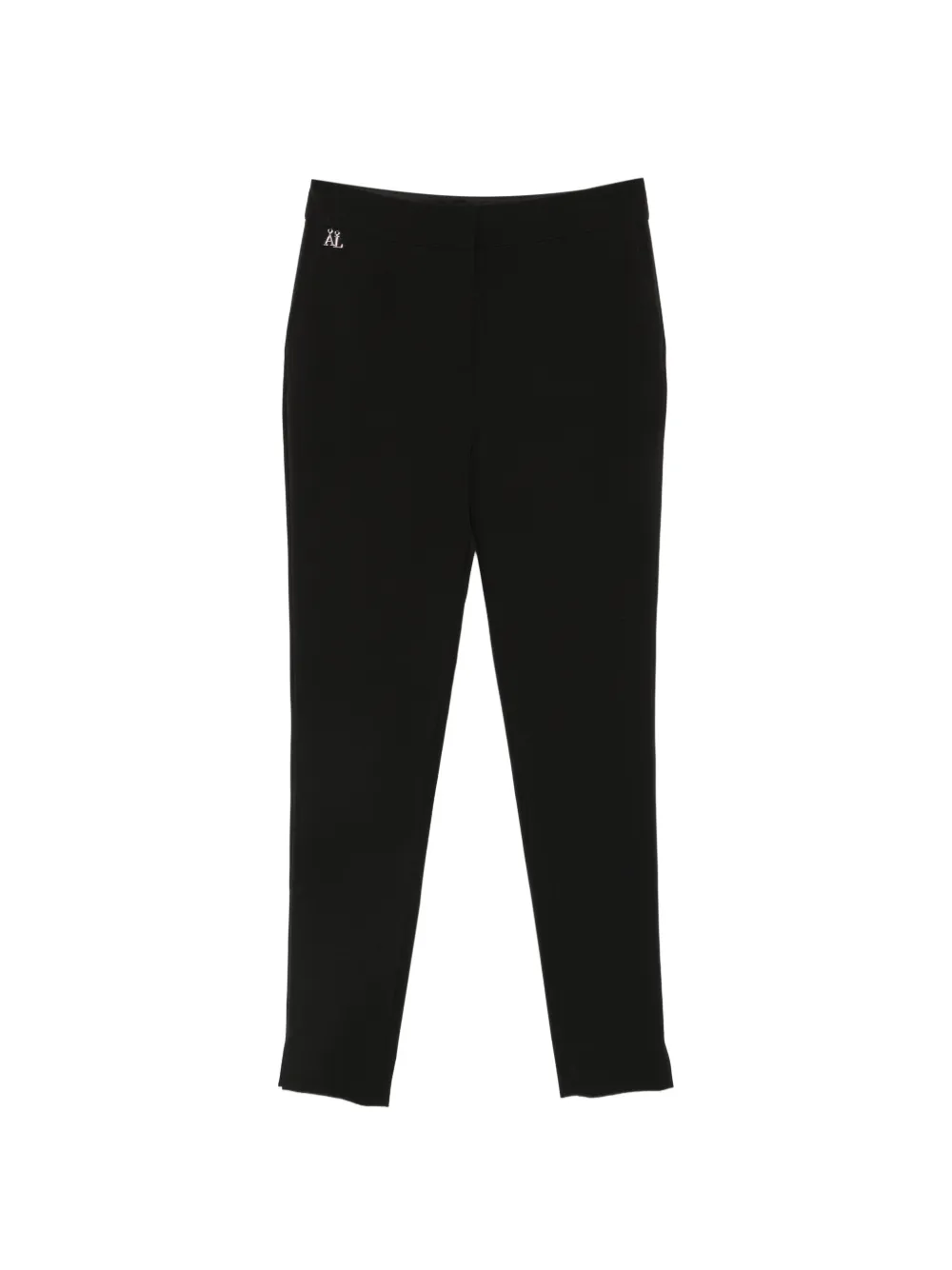 ALESSANDRO LEGORA logo-plaque slim-fit trousers - Schwarz