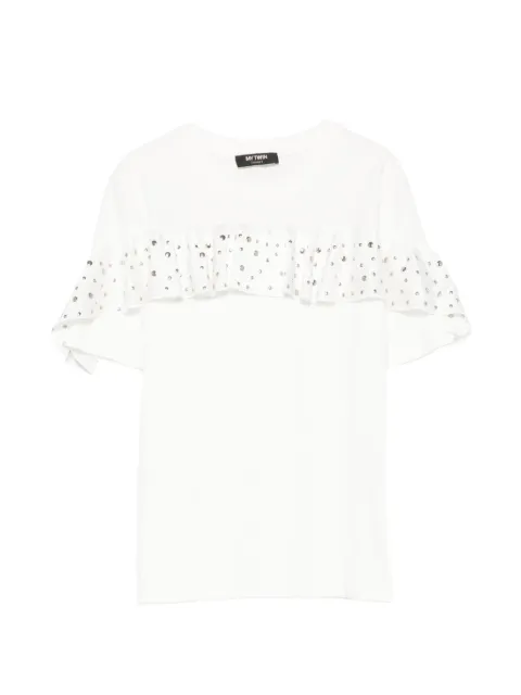MY TWIN T-shirt met ruches en studs