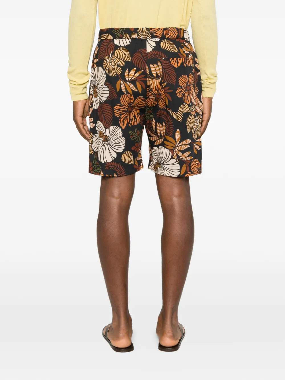 Brian Dales Shorts met bloemenprint Zwart