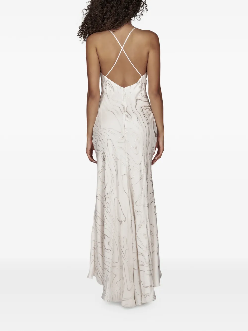 Mia Peculiar Maxi-jurk met V-hals Wit