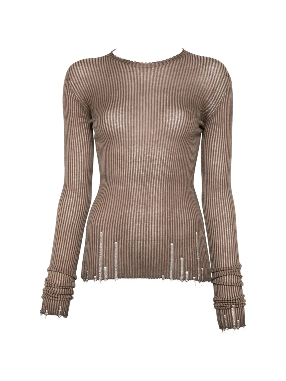 Uma Wang ribbed top - Marrone