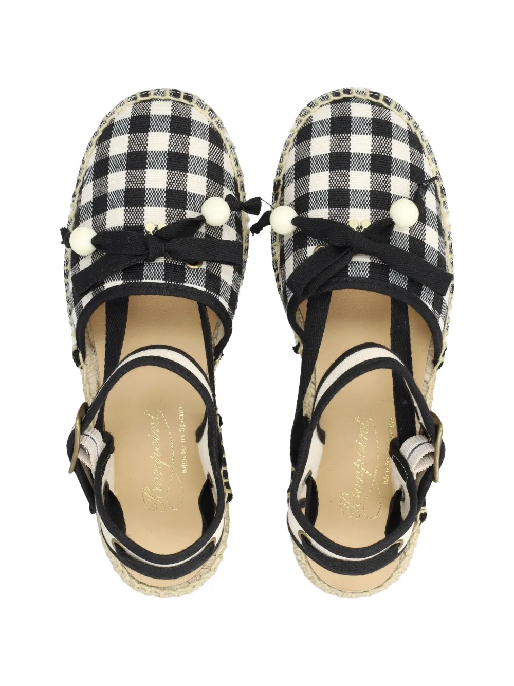 Bonpoint Evila geruite sandalen Zwart