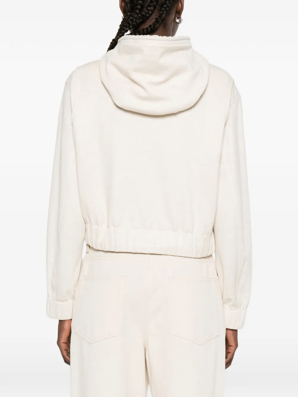 Moncler Grenoble Hoodie met rits Beige