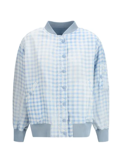 Ermanno Scervino ribbed vichy bomber jacket