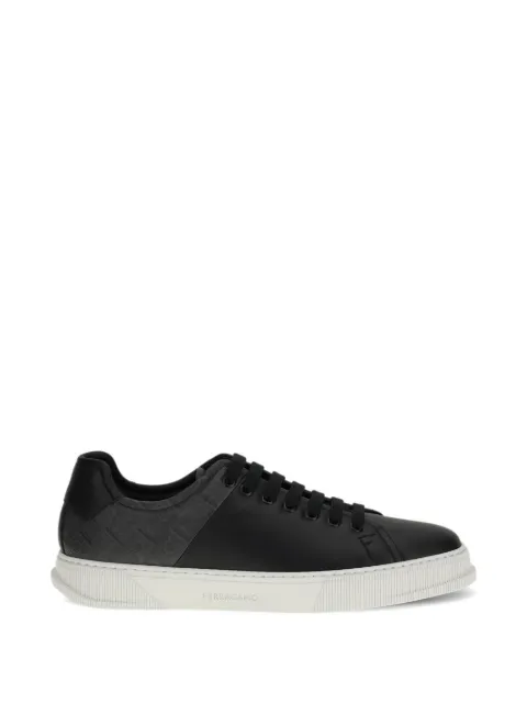 Ferragamo logo-pattern leather sneakers