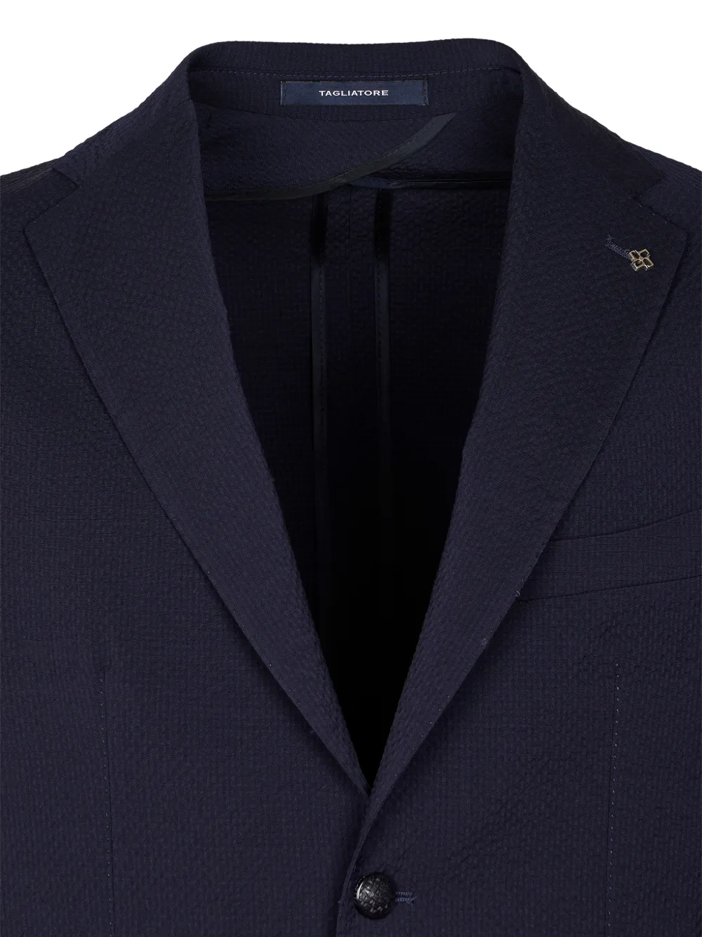Tagliatore Jack met seersucker textuur Blauw