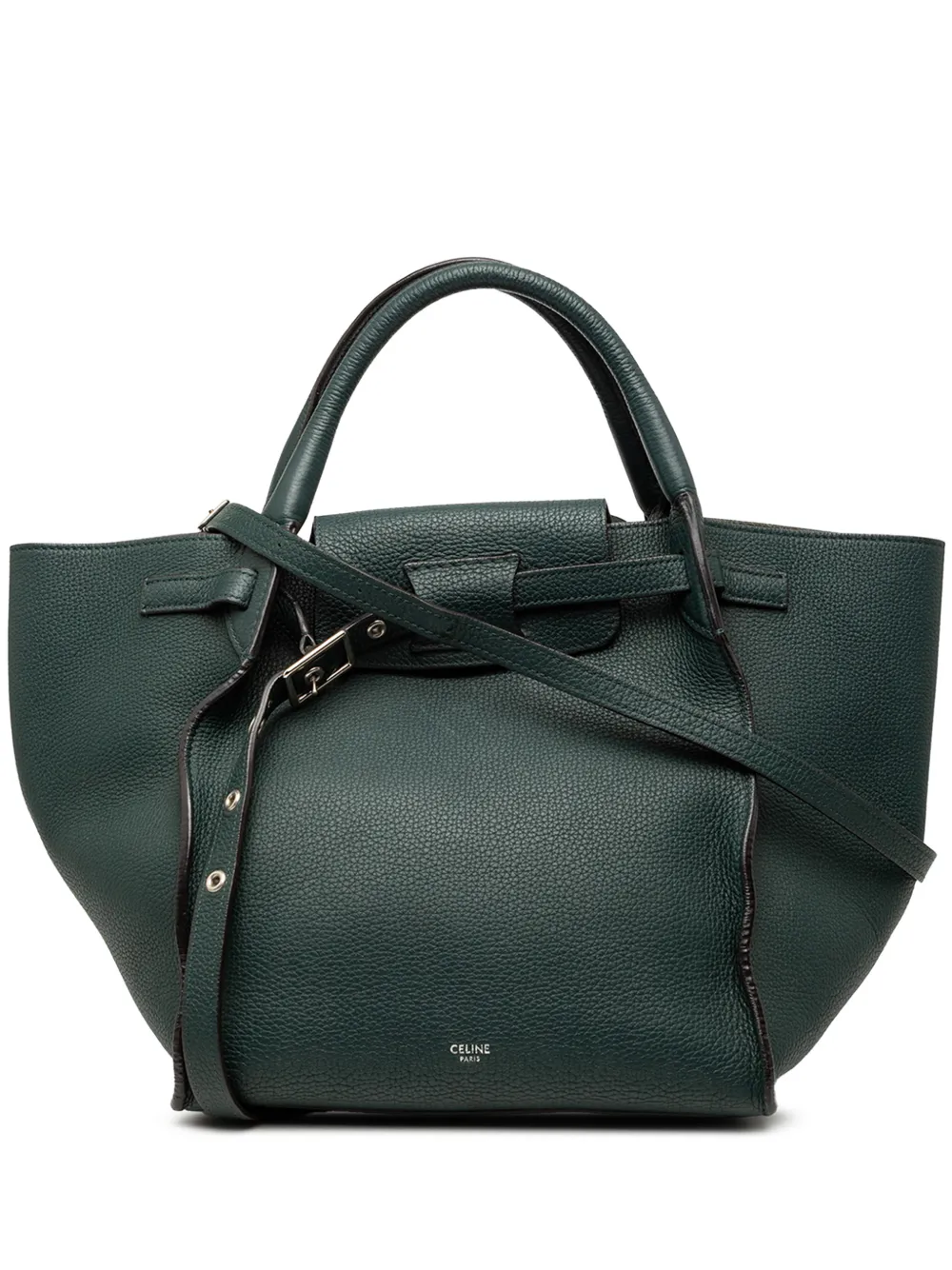 Celine Pre-Owned 2018-2025 Small Grained Calfskin Big Bag satchel - Verde