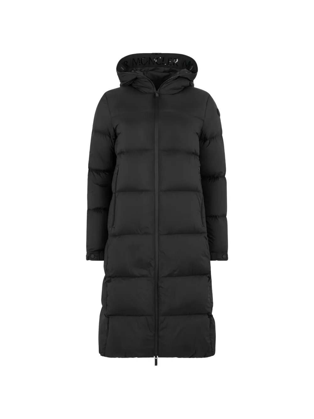 Moncler Hooded Coat In Black